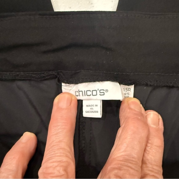 Chico’s Pull-on Dress Pants Stretch Straight Leg Black Size 10 (Chico’s 1.5R) - Picture 10 of 12